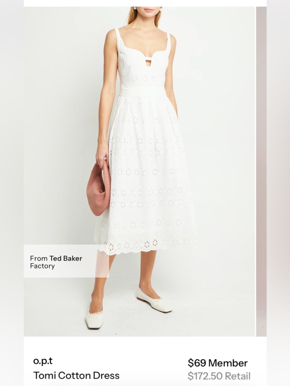 Ted Baker White Eyelet Sundress - Elegant Women's Dress